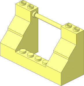Brick  3 x  8 x  4 Sloped Railing