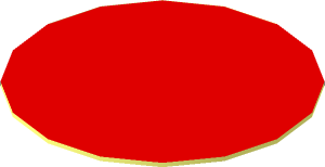 Sticker  0.8 x  0.8 Round with Red Surface