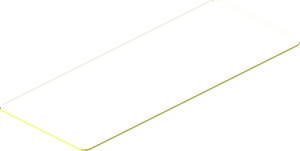 Sticker  1.8 x  0.7 with White Surface