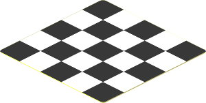 =Sticker  1.8 x  1.8 with Black and White Squares