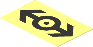 =Sticker  1.2 x  1.9 with Black Train Logo