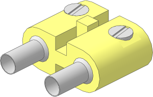 Electric Plug (Type 1) Twin with Hollow Pin (Complete)