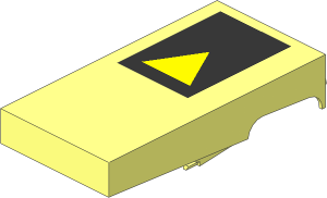 ~Electric Switch: Key Right with Yellow Triangle Up Pattern