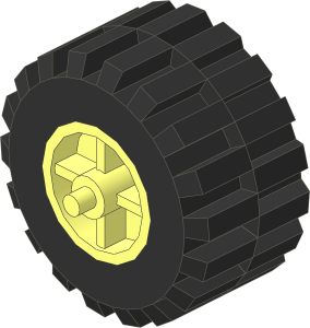 Wheel Centre Wide with Stub Axles with Tyre 12/ 40 x 11 Wide