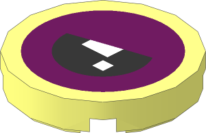 Tile  2 x  2 with  2 White Squares on Dark Azure Circle, Slanting Down Right to Left Pattern