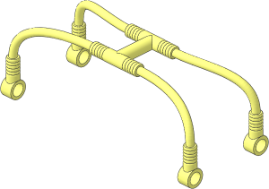 Bar Flexible H-shaped with Holders (Formed for 93140 Stretcher)