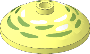 Dish  3 x  3 Inverted with White and Bright Light Yellow Brushstrokes Pattern