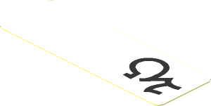 Sticker  0.8 x  2.4 with Black Alien Character on White Background