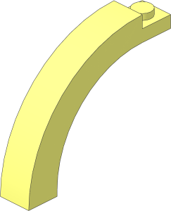 Arch 1 x 5 x 3.333 with Curved Top and Two Studs