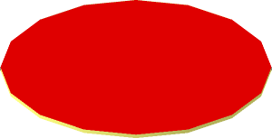 Sticker  0.9 x  0.9 Round with Red Surface