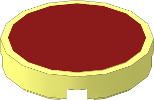 Tile  2 x  2 Round with Dark Red Surface Sticker