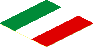 Sticker  1.8 x  1.8 with Italy Flag