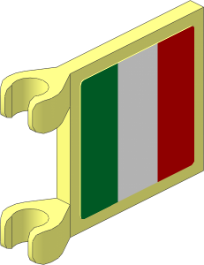 Flag  2 x  2 with Italy Flag Sticker