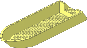 Boat Hull Floating 52 x 16 x  5