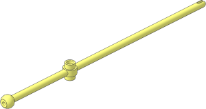 Bar 16L with Hollow Studs, Towball and Slit