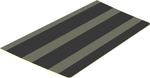 ~Sticker with Pleated Dress Black and Dark Bluish Grey Stripes Half
