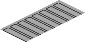 ~Sticker  5.6 x  5.6 with White Lights Triple Columns Left and Right, Center Panels and Control Panel Type 1 - 1/4