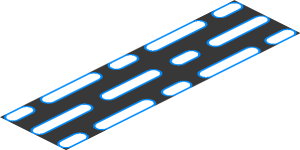~Sticker  5.6 x  5.6 with White Lights Triple Column without Borders