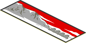 Sticker  1.7 x  5.6 with Mountains and Power Generators