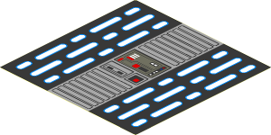 Sticker  5.6 x  5.6 with White Lights Triple Columns Left and Right, Center Panels and Control Panel Type 1