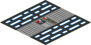 Sticker  5.6 x  5.6 with White Lights Triple Columns Left and Right, Center Panels and Control Panel Type 2