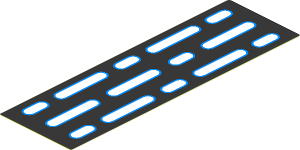 Sticker  5.6 x  1.7 with Wall Lights Triple Column
