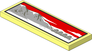 Tile  2 x  6 with Mountains and Power Generators Sticker