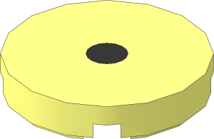 Tile  2 x  2 Round with Centered Black Disc (8 LDU Diameter) Pattern