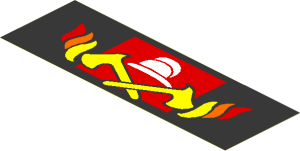 Sticker  2 x  6 with Fire Station Logo and Square Corners