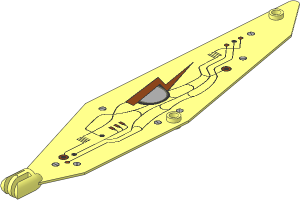 Wing Insectoid Large with Arm Hinge Left with Circuit Pattern