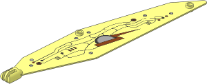 Wing Insectoid Large with Arm Hinge Right with Circuit Pattern