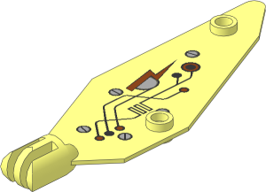 Wing Insectoid Small with Arm Hinge Left with Circuit Pattern