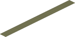 ~Duplo Train Track Straight with  4 x  8 Plate on Side - Ribs