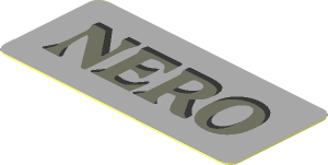 Sticker  0.8 x  1.8 with "Nero" Tombstone Nameplate