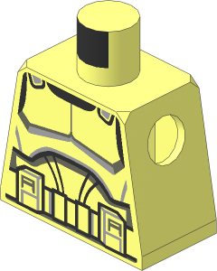 Minifig Torso with SW Clone Trooper Armour (2022) Pattern