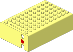 ~Electric  4.5V Battery Box  7 x 11 x  3 Type 2 Lid with Red Dot Pattern