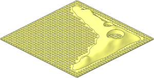 Baseplate 32 x 32 with Craters with Studs