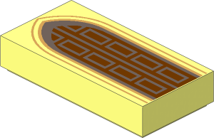 Tile  1 x  2 with Arched Wooden Door Pattern