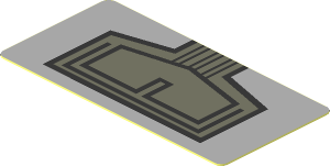 Sticker  0.8 x  1.7 with Dark Bluish Grey Panel with Black Lines