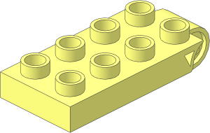 Duplo Plate  2 x  4 with Hinge