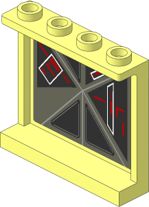 Panel  1 x  4 x  3 Reinforced with Red and White Signs on Screen Left Sticker