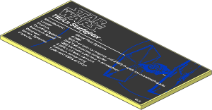Tile  8 x 16 Type 2 with SW TIE Fighter Specifications Sticker