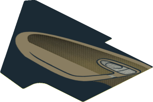 Sticker Bugatti Chiron #2 for Panel Smooth Wide Medium with Car Door Interior (Flat)
