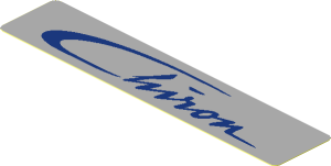 Sticker  0.8 x  3.8 with Dark Blue Chiron Logo on Light Bluish Grey Background