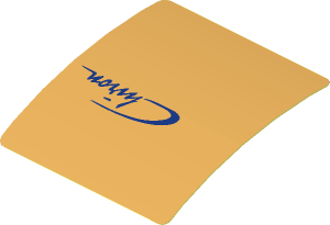 Sticker  1.9 x  1.8 Bugatti Chiron #4 with Chiron Logo (Formed)