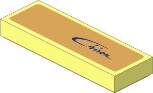 Tile  1 x  3 with Bugatti Chiron Sticker #3 with Chiron Logo