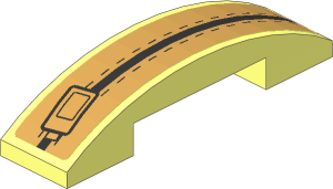 Slope Brick Curved  4 x  1 Double with Bugatti Chiron Sticker #5 with Zipper