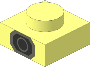 Plate  1 x  1 with Belt Buckle Pattern
