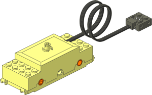Electric Power Functions Train Motor with Black Coiled Cable