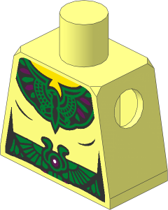 Minifig Torso with Egyptian Royal Seal and Belt Pattern